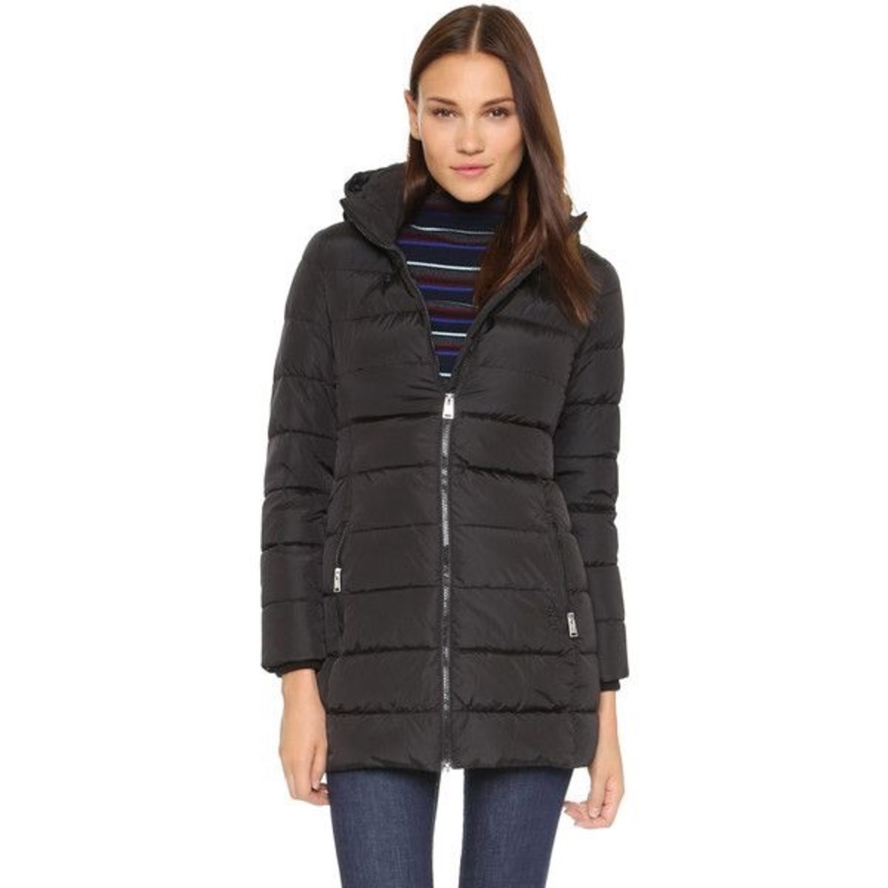 ADD Down Black Belted Puffer Coat Size 4